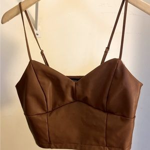 Brown dressy half shirt